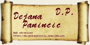 Dejana Paninčić vizit kartica